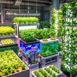 A detailed display of innovative agricultural models emphasizing sustainability and modern farming techniques