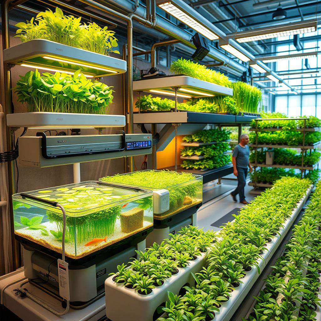 A detailed display of innovative agricultural models emphasizing sustainability and modern farming techniques