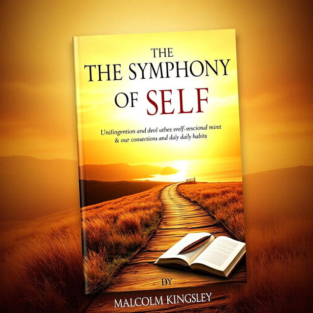 A realistic and captivating book cover for "The Symphony of Self: Uniting Mind and Soul" by Malcolm Kingsley