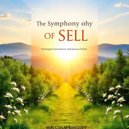 A realistic and uplifting book cover for "The Symphony of Self: Uniting Mind and Soul" by Malcolm Kingsley