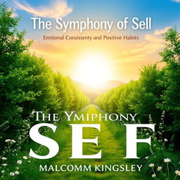 A realistic and uplifting book cover for "The Symphony of Self: Uniting Mind and Soul" by Malcolm Kingsley