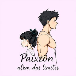 A drawing style book cover design featuring a lilac background with the title "Paixão além dos limites" prominently displayed