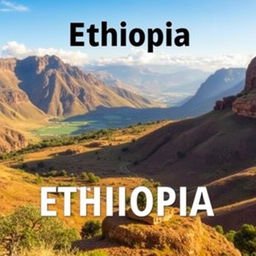 A captivating travel guide to Ethiopia, showcasing its breathtaking landscapes including the majestic Simien Mountains, the serene beauty of Lake Tana, and the unique geological features of the Danakil Depression