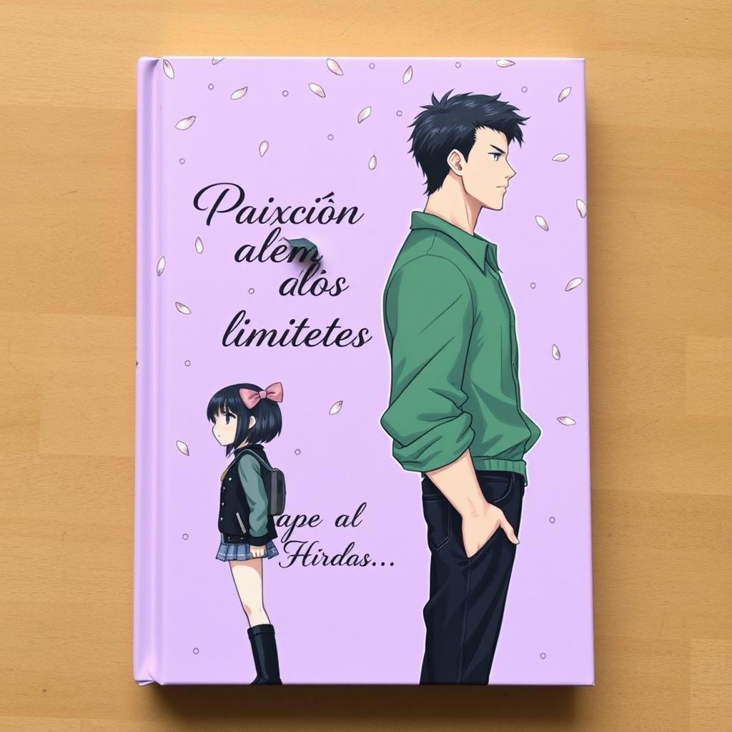 A beautifully designed book cover in lilac, featuring falling petals as a whimsical backdrop, with the title 'Paixão além dos limites' artistically displayed