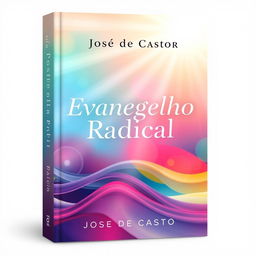 A book cover design for 'Evangelho Radical' by José de Castro, featuring a vibrant and eye-catching theme while using soft, pastel colors