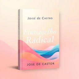 A book cover design for 'Evangelho Radical' by José de Castro, featuring a vibrant and eye-catching theme while using soft, pastel colors