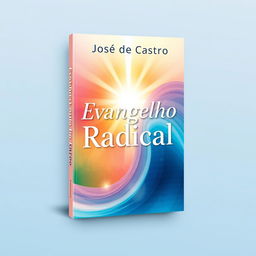 A book cover design for 'Evangelho Radical' by José de Castro, featuring a vibrant and eye-catching theme while using soft, pastel colors