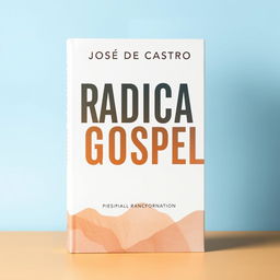 A book cover design with the theme 'Radical Gospel', featuring soft colors on a white background that attract the audience's attention