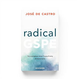 A book cover design with the theme 'Radical Gospel', featuring soft colors on a white background that attract the audience's attention