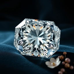 A stunning depiction of the Cullinan diamond, showcasing its multifaceted brilliance and iconic shape