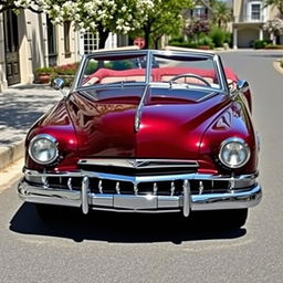 A unique 1949 Lincoln Cosmopolitan convertible, showcasing a hood design inspired by the iconic Mercedes 300SL