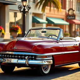 A beautifully crafted 1949 Lincoln Cosmopolitan convertible, featuring a uniquely low hood design inspired by the Mercedes 300SL