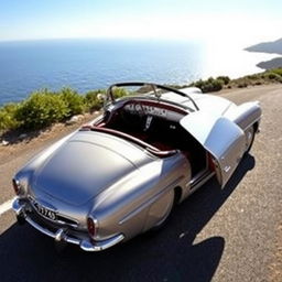 A 1949 Lincoln Cosmopolitan convertible redesigned with styling elements reminiscent of the Mercedes 300SL