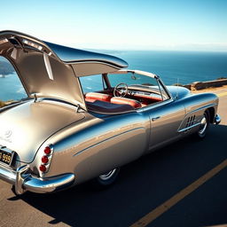 A 1949 Lincoln Cosmopolitan convertible redesigned with styling elements reminiscent of the Mercedes 300SL