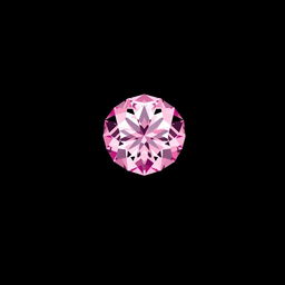 A large, stunning pink diamond beautifully located in the corner of the image, displaying a faded effect that seamlessly blends into a deep black background