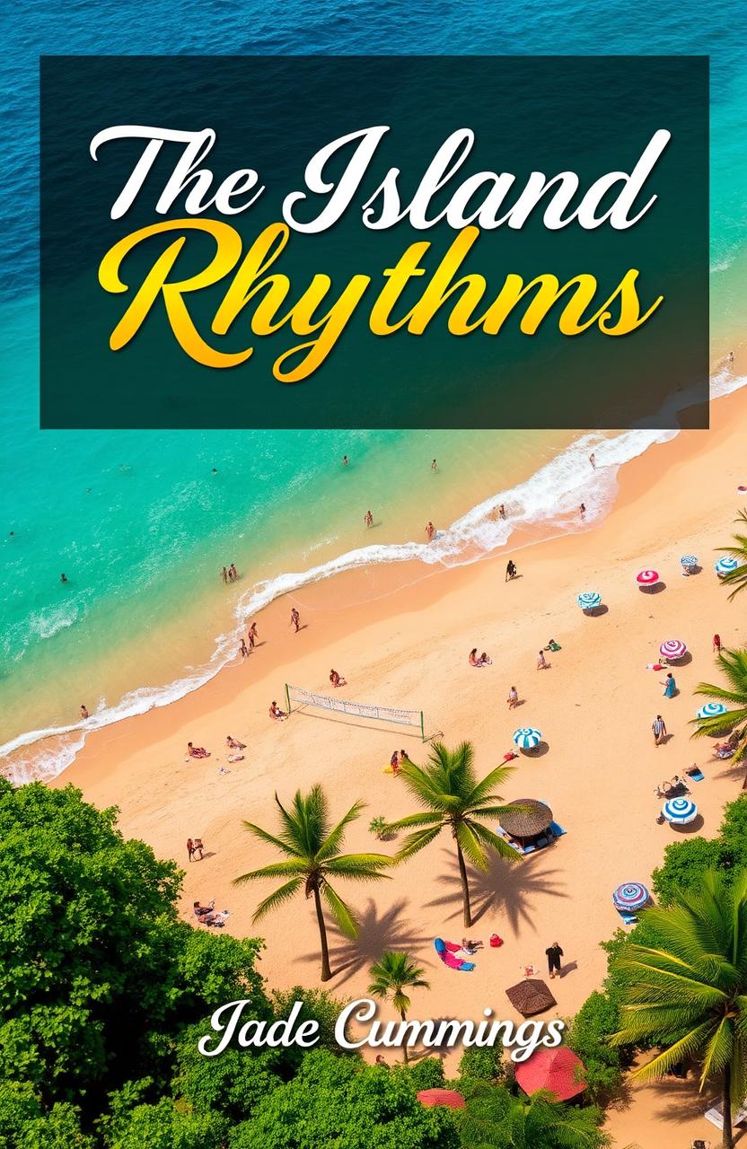 A picturesque aerial view of a vibrant beach in St