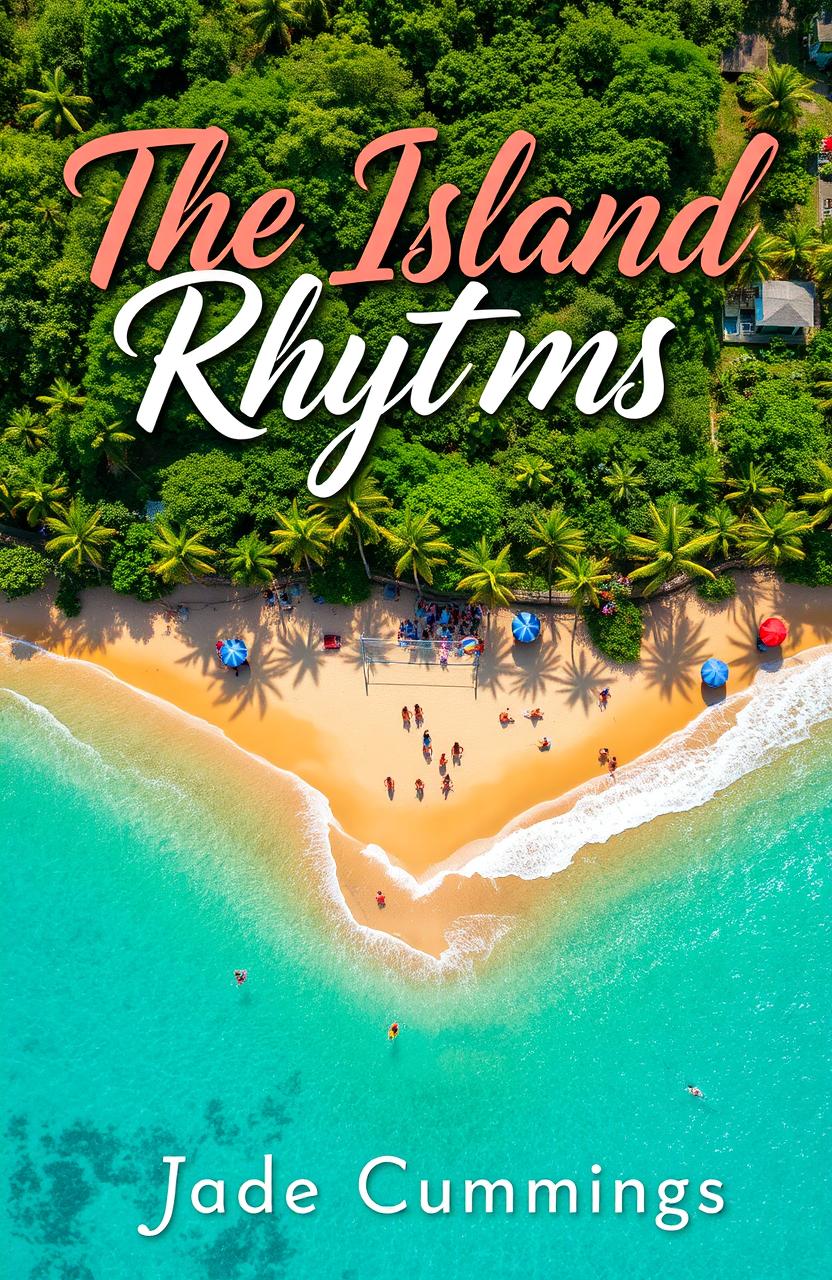 A picturesque aerial view of a vibrant beach in St