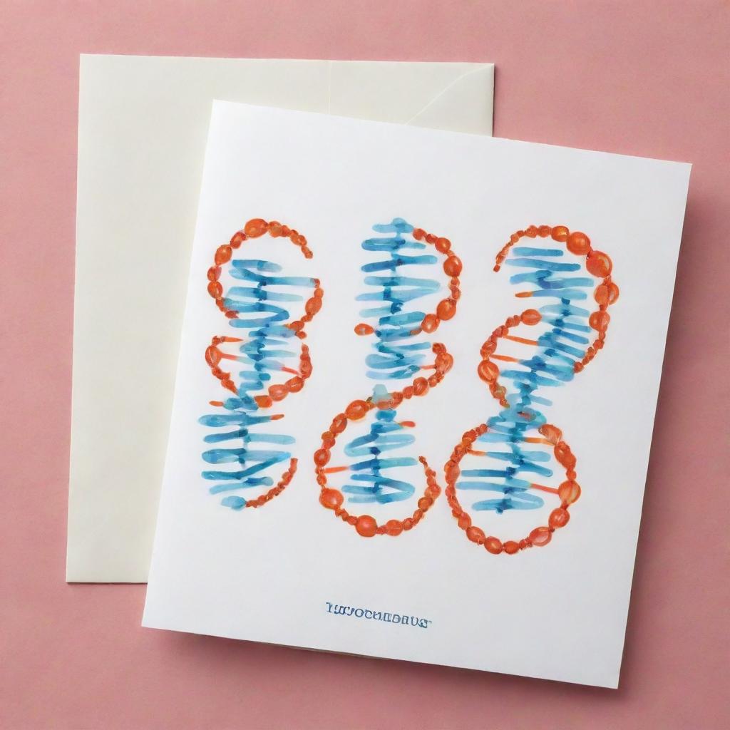 Design a quirky, cartoon-style 'Telomere' card, an 'upcell' type. Depict Telomeres as playful DNA-sequence structures at the ends of a smiling cell's chromosomes. The cell should exude a protective glow indicating enhanced lifespan and resistance.