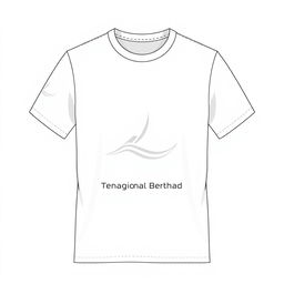 A minimalist t-shirt design for Tenaga Nasional Berhad, featuring a sleek and modern representation of their logo