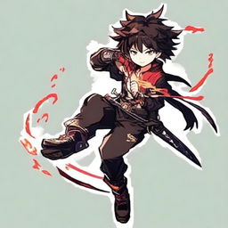 A cool, dark themed profile picture of the character Zhongli from Genshin Impact in a dynamic pose.