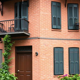 An apartment located in 1990s New Orleans, showcasing simple architecture typical of the city