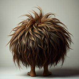 A highly realistic depiction of a hairy butt, with plenty of emphasis on texture and detail to create a striking image