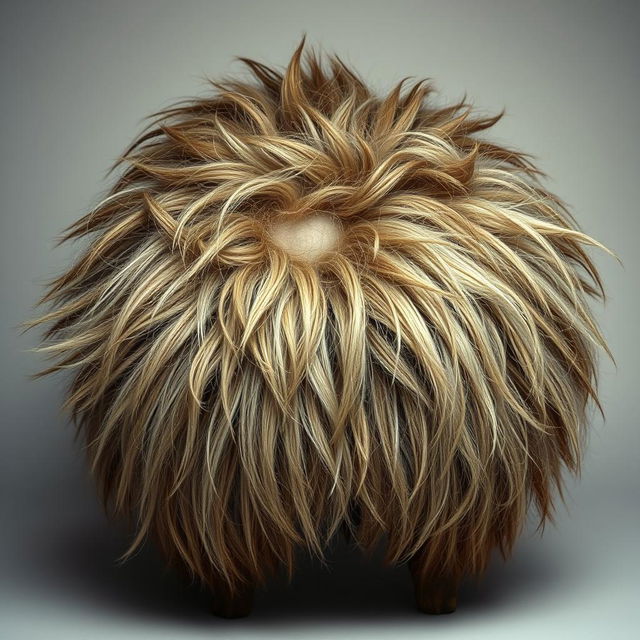 A highly realistic depiction of a hairy butt, with plenty of emphasis on texture and detail to create a striking image