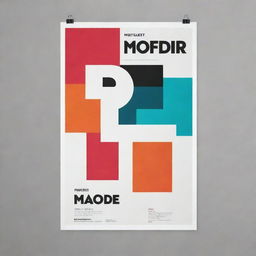 Design a visually striking, modern poster with a minimalist aesthetic, bold typography, and featuring vibrant, contrasting colors.