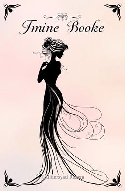 A stunning book cover design featuring an elegant silhouette of a lady formed by intricate fancy lines