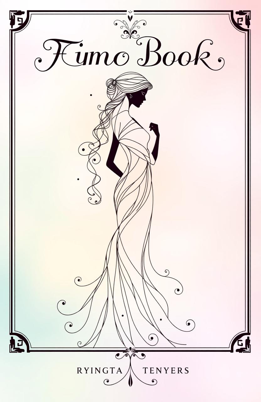 A stunning book cover design featuring an elegant silhouette of a lady formed by intricate fancy lines