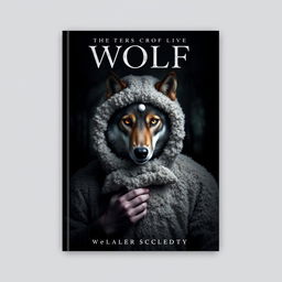 A dramatic and moody cover design featuring a wolf dressed in sheeplike clothing, set against a dark, shadowy background