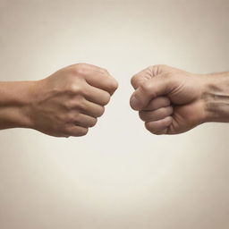 A heartwarming design showing a detailed father and son fist bump. The scene features a larger, experienced father's fist bumping a smaller, youthful son's fist, depicting their unbreakable bond and shared journey.