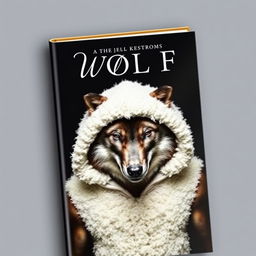 A striking book cover featuring a wolf dressed in a sheep's clothing, with its predatory eyes peering out from beneath the disguise