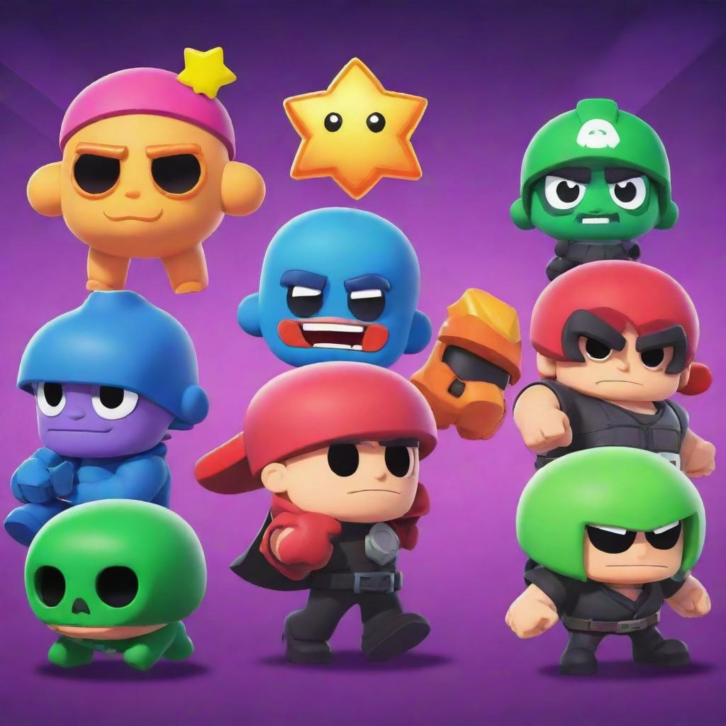 High-resolution, vividly colorful Brawl Stars background featuring dynamic character designs and rich, eye-catching in-game elements.