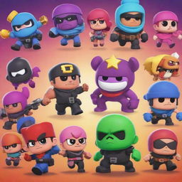 High-resolution, vividly colorful Brawl Stars background featuring dynamic character designs and rich, eye-catching in-game elements.