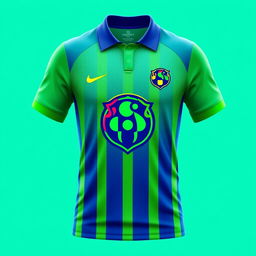 A vibrant and stylish soccer jersey design made from breathable dryfit material