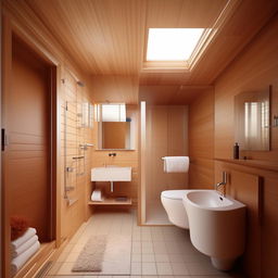 A bathroom design within a room of dimensions 2.15 meters by 1.20 meters. In this snug layout, please include a bathtub containing a shower, a toilet, and a sink.