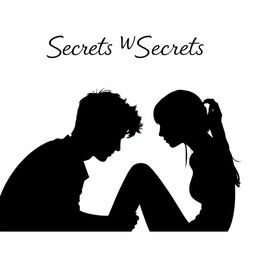 Silhouettes of a teenage guy and a teenage girl gently touching foreheads, symbolizing closeness and tenderness