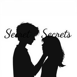 Silhouettes of a teenage guy and a teenage girl gently touching foreheads, symbolizing closeness and tenderness