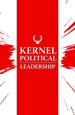 A striking book cover design for 'Kernel of Political Leadership', featuring a bold combination of red and white colors