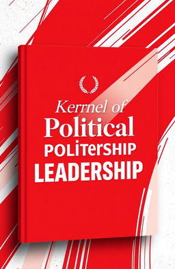 A striking book cover design for 'Kernel of Political Leadership', featuring a bold combination of red and white colors