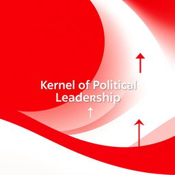 An exceptional book cover design for 'Kernel of Political Leadership', showcasing a vibrant and striking combination of red and white colors