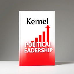 An exceptional book cover design for 'Kernel of Political Leadership', showcasing a vibrant and striking combination of red and white colors