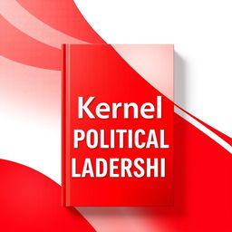 An exceptional book cover design for 'Kernel of Political Leadership', showcasing a vibrant and striking combination of red and white colors