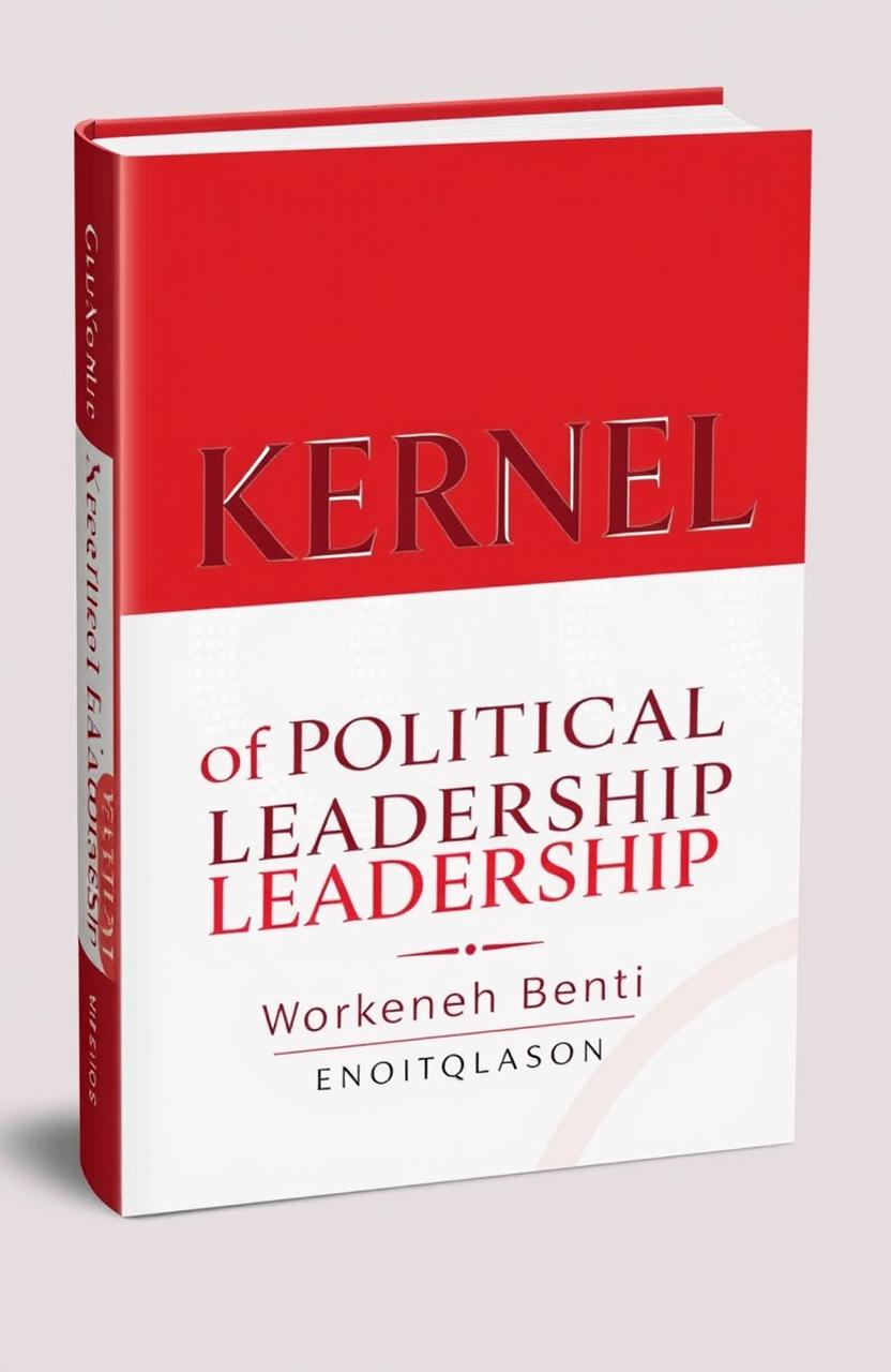 A stunning book cover design for 'Kernel of Political Leadership' by Workneh Benti