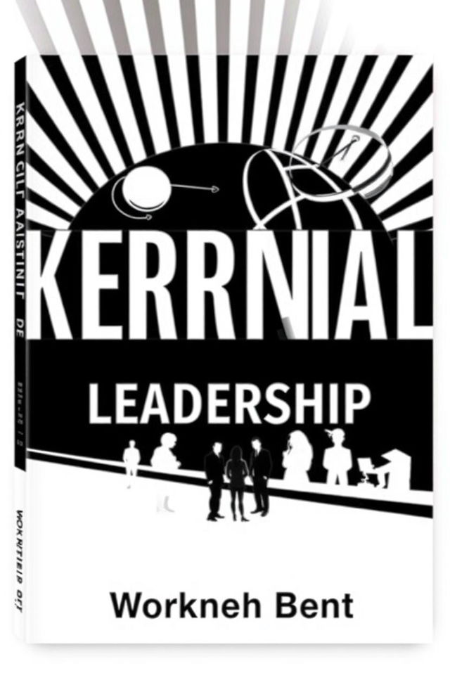 A striking and elegant book cover design for 'Kernel of Political Leadership' by Workneh Benti