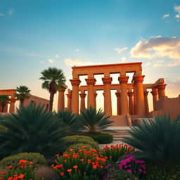 A stunning view of Karnak Temple, showcasing its majestic architecture with towering columns and intricate hieroglyphics