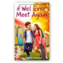 A vibrant and captivating book cover design for the young adult fiction titled 'If We Ever Meet Again'