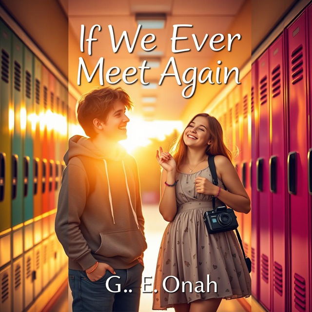 An enchanting and visually appealing book cover design for the young adult fiction titled 'If We Ever Meet Again', authored by G E Onah