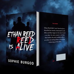 A striking double-sided book cover designed with a murder theme, featuring atmospheric elements that evoke suspense and intrigue